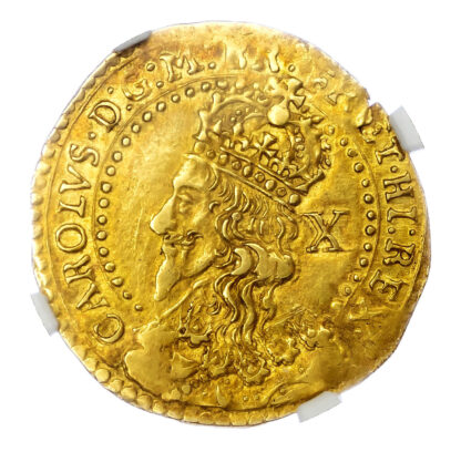 Charles I (1625-49), Oxford, 'Declaration' Half-Unite, 1643, NGC AU58+
