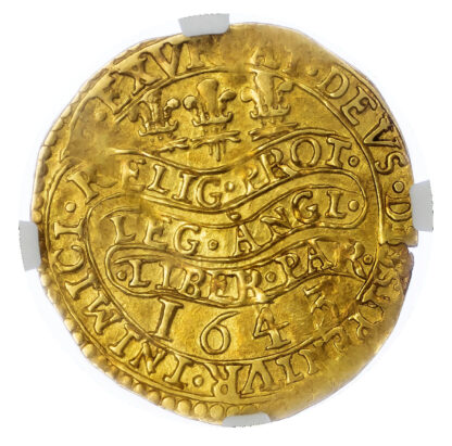 Charles I (1625-49), Oxford, 'Declaration' Half-Unite, 1643, NGC AU58+