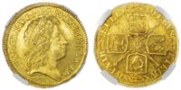 George I (1714-27), Guinea, 1719. NGC MS63 (Rare)