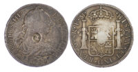 George III (1760-1820), oval countermark on Spanish Eight Reales