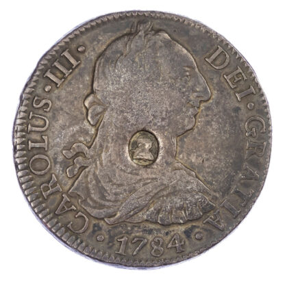 George III (1760-1820), oval countermark on Spanish Eight Reales