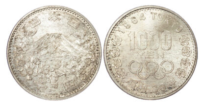 Japan, Shōwa, silver 1000 Yen, 1964 - Tokyo Olympic Games
