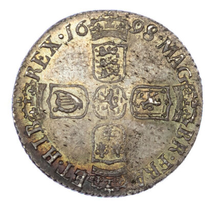 William III (1694-1702), Sixpence 1698