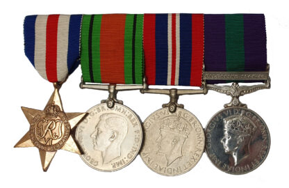 A World War Two, North West Europe, Palestine Operations group of 4 awarded to Private Raymond H. Osborne
