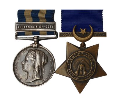 Egypt Pair, awarded to Able Seaman A. Smith, H.M.S. Inflexible