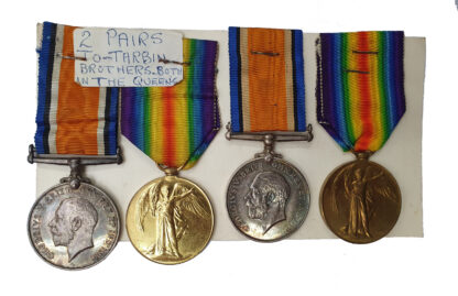 The Tarbin Brothers, Two Great War Pairs One Casualty - One Came Back – Consecutive Service Numbers