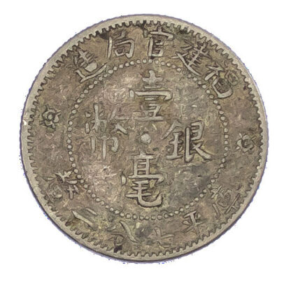 China, Fukien, silver 10 Cents