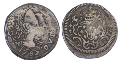 India (Portuguese), Maria & Pedro (1777-1787), silver Pardau