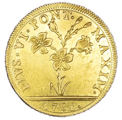 Italy, Bologna, Pio VI (1775-99), gold 2 Doppie, 1786