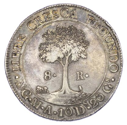 Central American Republic, Guatemala, silver 8 Reales, 1840/37