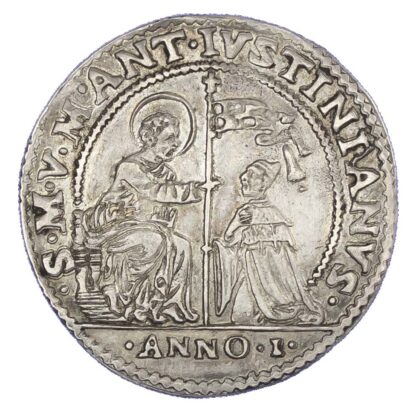 Italy, Venice, Marc’Antonio Giustinian (1684-1688), silver Osella, 1684