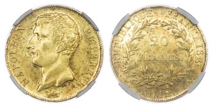 France, First Empire, Napoleon I (1804-1814), gold 20 Francs - MS 62