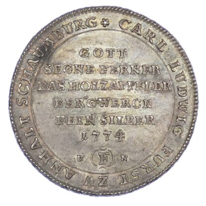 Germany, Anhalt-Schaumburg, Carl Ludwig (1772-1806), silver Convention Taler, 1774