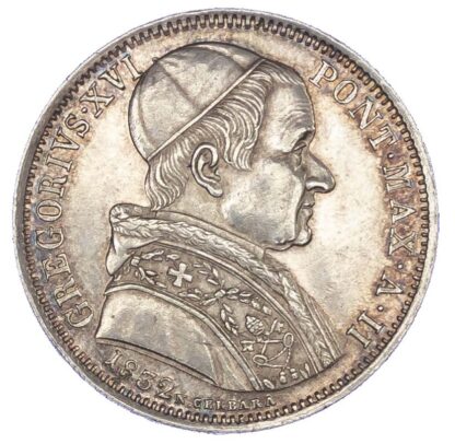 Italy, Papal States, Gregory XVI (1831-1846), silver 50 Baiocchi, 1832