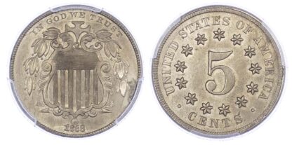 USA, copper-nickel 5 Cents, Shield type, 1868