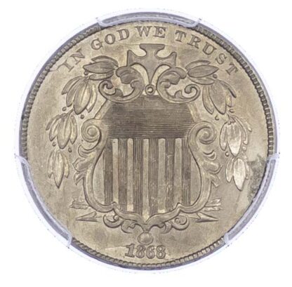 USA, copper-nickel 5 Cents, Shield type, 1868