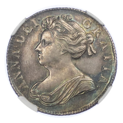Anne (1702-14), Shilling, 1702, MS 63 NGC