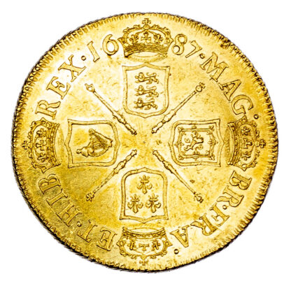 James II (1685-88), Two Guineas, 1687, Good Extremely Fine
