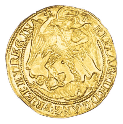 Elizabeth I (1558-1603), Angel, fifth issue, mintmark Latin cross (1580-81)