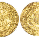 Elizabeth I (1558-1603), Angel, third and fourth issues, mintmark Ermine (1572-73)