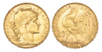 France, Third Republic (1870-1940), gold 20 Francs, 1908