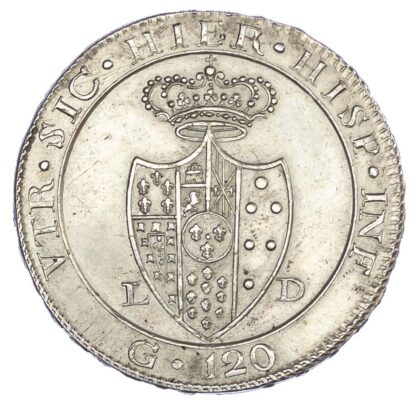Italy, Naples, Ferdinand IV (1799-1805), silver 120 Grana, 1805