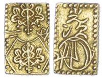 Japan, Meiji (1867-1912 AD), electrum 2 Bu, c. 1868-1869