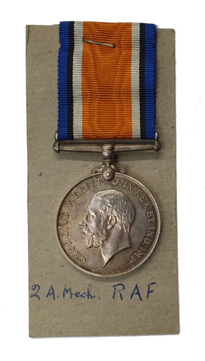 A 1914-1920 British War Medal awarded to Airman 2nd Class, Airship Rigger, Charles Frederick White