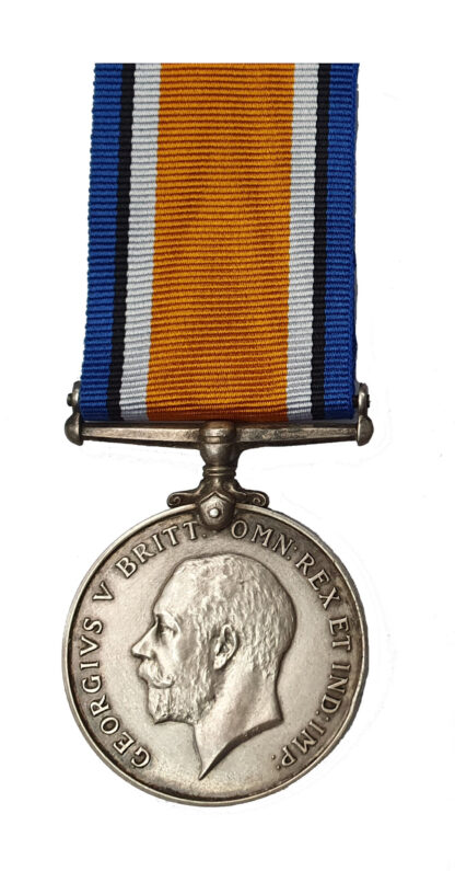 A British War Medal awarded to Private J. Till Essex Regiment