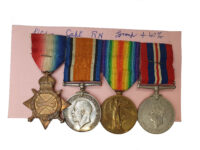A Great War, Renamed, 1914-15 Trio and World War Two 1939-45 War Medal attributed to Captain William Henry Darwall Royal Navy who was awarded the DSO in April 1918 for Services in Vessels Employed on Patrol and Escort Duty