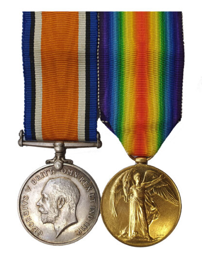 A Great War Pair awarded to Private (Lance Corporal) Betram Balk