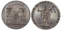 London, Kempson’s ‘London Gates’ penny token 1797