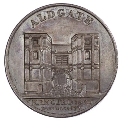 London, Kempson’s ‘London Gates’ penny token 1797