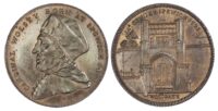 Ipswich, James Conder (leather‑cutter, linen‑draper), an impression in white‑metal of the obv. of Milton's first Penny