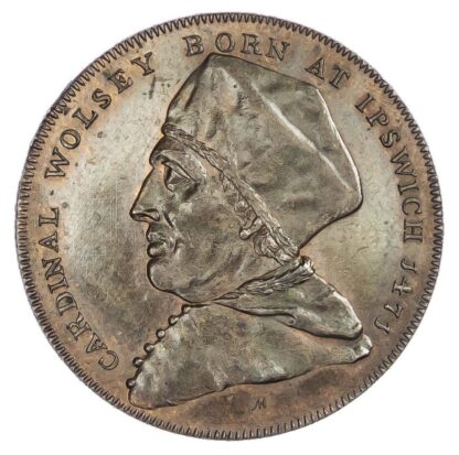 Ipswich, James Conder (leather‑cutter, linen‑draper), an impression in white‑metal of the obv. of Milton's first Penny