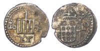 India (Portuguese), Felipe III (1621-1640), silver Tanga Ceilão - very rare