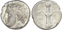Kyrenaica, Magas of Kyrene, Silver Didrachm