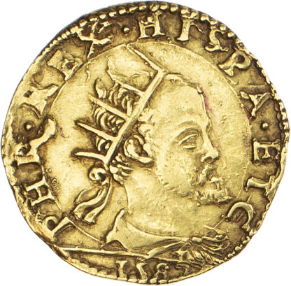 Italy, Milan, Philip II (1556-1598), gold Doppia, 1587