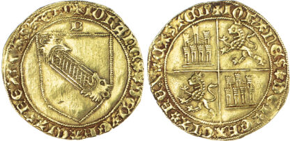 Spain, Juan II (1406-1454), gold Dobla de la Banda, Burgos