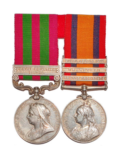 India and Boer War Pair awarded to Private G. Mitchell, 2nd Battalion Royal Sussex Regiment