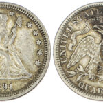 USA, Seated Liberty, silver Quarter Dollar, 1891