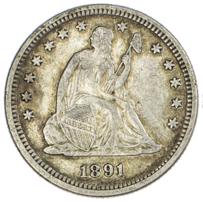 USA, Seated Liberty, silver Quarter Dollar, 1891