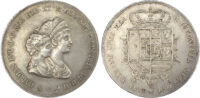 Italy, Tuscany, Carlo Lodovico and Maria Louisa (1803-1807), silver 10 Lire, 1807