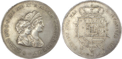 Italy, Tuscany, Carlo Lodovico and Maria Louisa (1803-1807), silver 10 Lire, 1807