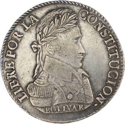 Bolivia, Republic, silver 8 Soles, 1839 LR