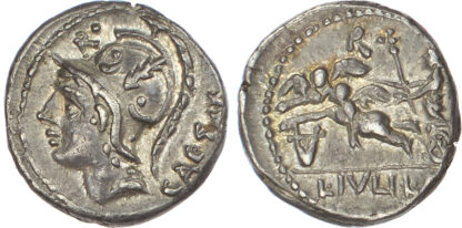 L. Julius L. f. Caesar, Silver Denarius