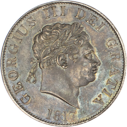 George III, Proof Halfcrown, 1817, Plain Edge.