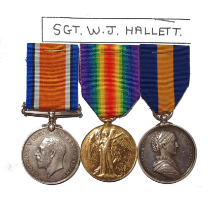 A Great War Royal Air Force late Royal Naval Air Service Pair awarded to Sergeant William John Hallett