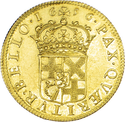 Oliver Cromwell (1656-58), Gold Broad of twenty shillings, 1656