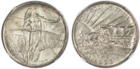 USA, Oregon Trail Memorial, silver Half Dollar, 1933, Denver - MS 66